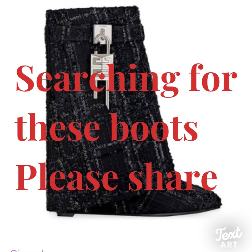 Givenchy Tweed Shark Lock ankle boots